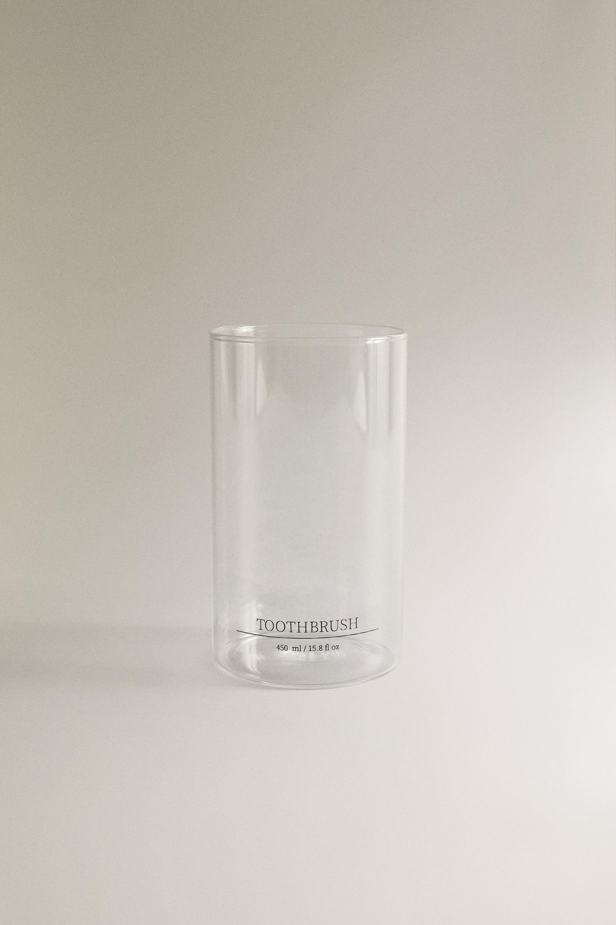 PORTE-BROSSES À DENTS BOROSILICATE INSCRIPTION